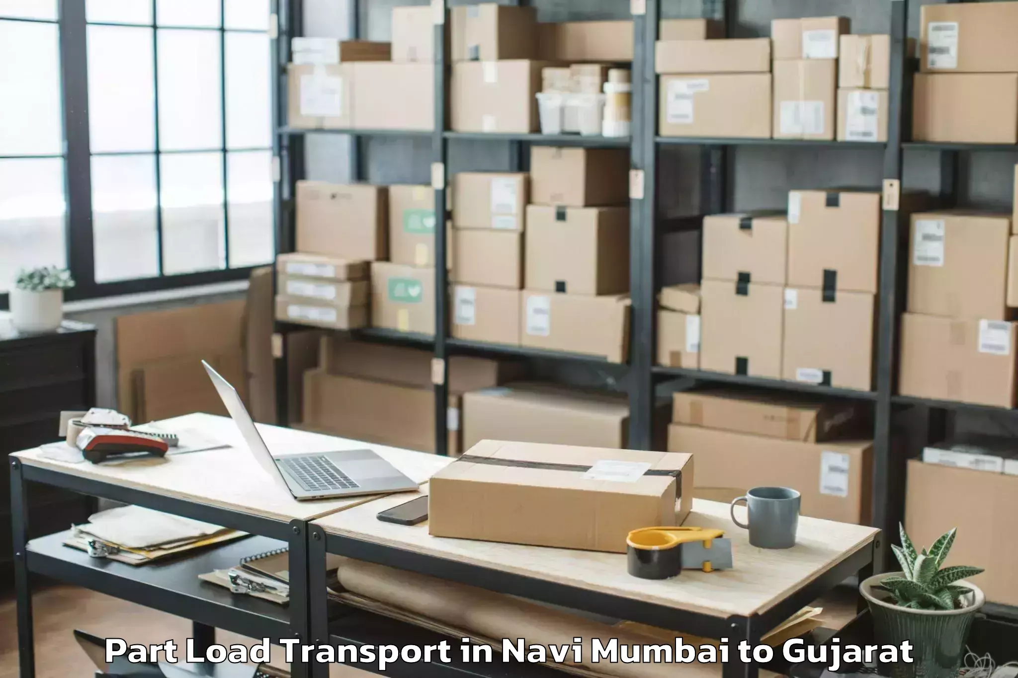 Get Navi Mumbai to Visnagar Part Load Transport